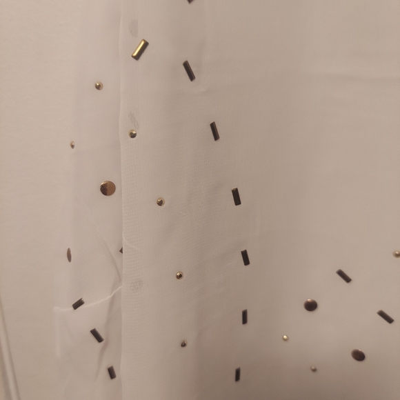 NWOT Jaclyn Smith White Beaded/Studded Sleeveless Blouse Top Size 2X - Picture 4 of 5